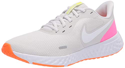 Nike Women's Revolution 5 Running Shoe, Platinum Tint/White-Pink Blast-Total Orange-Lemon Venom, 5.5 Regular US