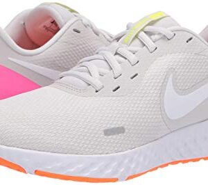 Nike Women's Revolution 5 Running Shoe, Platinum Tint/White-Pink Blast-Total Orange-Lemon Venom, 5.5 Regular US