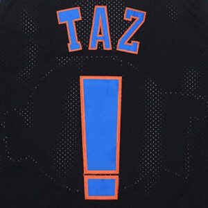 BOROLIN Mens Basketball Jersey TAZ Moive Space Sports Shirts (Black, Small)
