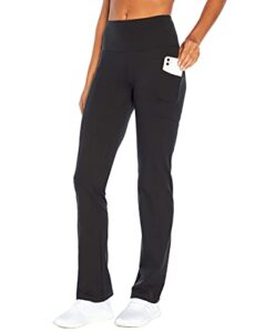 marika women's standard eclipse tummy control bootleg pant, black, small