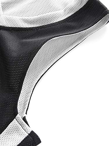 Youth Boys Reversible Mesh Performance Athletic Basketball Jerseys Blank Team Uniforms for Sports Scrimmage (10 Pack, Black/White, Youth L)