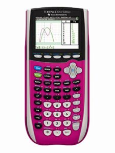 texas instruments ti-84 plus c silver edition graphing calculator, pink (renewed)