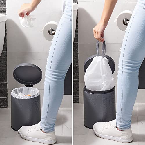 Plasticplace - TRA275WH Custom Fit Trash Bags │ simplehuman (x) Code R Compatible (100 Count) │ White Drawstring Garbage Liners 2.6 Gallon / 10 Liter │ 16.5" x 18" White
