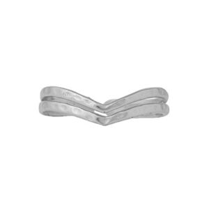pura vida silver chevron toe ring - .925 sterling silver - sizes 5-9