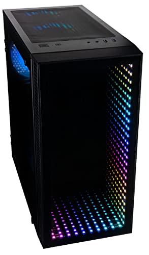 Empowered PC Continuum Micro Gaming Desktop - AMD Quad Core Ryzen 3 5300G Processor with AMD Radeon Graphics, 16GB RAM, 512GB NVMe SSD, WiFi, Windows 11 Home - RGB Gamer Computer