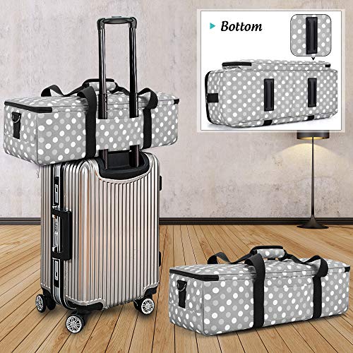 LUXJA Carrying Bag Compatible with Cricut Die-Cutting Machine and Supplies, Tote Bag Compatible with Cricut Explore Air (Air2) and Maker (Bag Only, Patent Design), Gray Dots