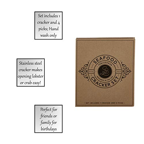 Santa Barbara Design Studio Gift Set Kitchen Essentials TableSugar Kraft Cardboard Book Gift Box, 7-Pieces, Seafood Cracker Set