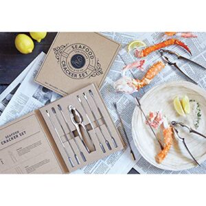 Santa Barbara Design Studio Gift Set Kitchen Essentials TableSugar Kraft Cardboard Book Gift Box, 7-Pieces, Seafood Cracker Set