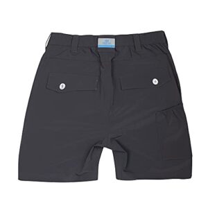 Mossy Oak Men's Standard Fishing Shorts Quick Dry Flex, Charcoal, Large