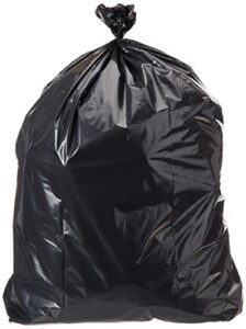 amazoncommercial 23 gallon trash bags, garbage bags, 1.1 mil, unscented, black, 150 count
