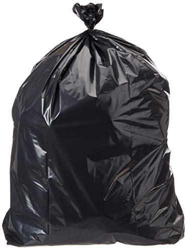 AmazonCommercial 23 Gallon Trash Bags, Garbage Bags, 1.1 MIL, Unscented, Black, 150 Count