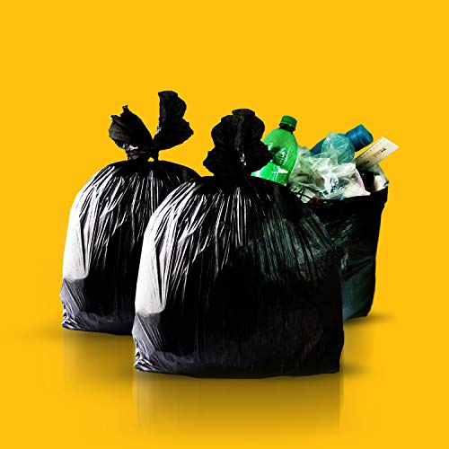 AmazonCommercial 23 Gallon Trash Bags, Garbage Bags, 1.1 MIL, Unscented, Black, 150 Count
