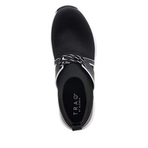 TRAQ by Alegria Qool Mens Smart Walking Shoe Black 9.5 M US