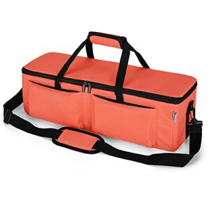 YARWO Carrying Bag Compatible for Cricut Explore Air (Air 2), Maker, Tote Bag Travel Bag for Die Cutting Accessories and Supplies,Orange