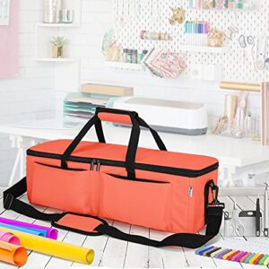 YARWO Carrying Bag Compatible for Cricut Explore Air (Air 2), Maker, Tote Bag Travel Bag for Die Cutting Accessories and Supplies,Orange