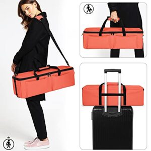 YARWO Carrying Bag Compatible for Cricut Explore Air (Air 2), Maker, Tote Bag Travel Bag for Die Cutting Accessories and Supplies,Orange