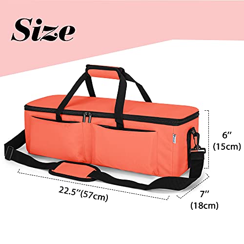 YARWO Carrying Bag Compatible for Cricut Explore Air (Air 2), Maker, Tote Bag Travel Bag for Die Cutting Accessories and Supplies,Orange