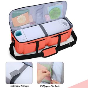 YARWO Carrying Bag Compatible for Cricut Explore Air (Air 2), Maker, Tote Bag Travel Bag for Die Cutting Accessories and Supplies,Orange