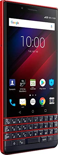 BlackBerry Key2 LE 64GB Unlocked GSM Phone w/Dual 13MP & 8MP Camera (Atomic Red Limited Edition, 64GB Dual Sim (ATT, Verizon, Tmobile))