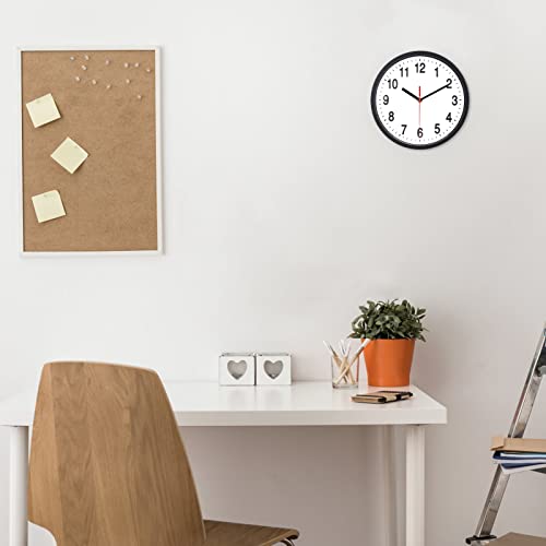 Foraineam 2-Pack Silent Non Ticking Wall Clock - 10 inch Quartz Battery Operated Clock - Easy to Read with Modern and Elegant Design