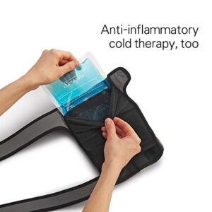 Sunbeam Heating Pad Wrap for Joint Pain Relief with Frozen Pack, Auto Shut Off and Moist Heating Option, Black/Grey