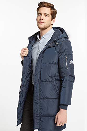 Orolay Men’s Thickened Down Jacket Winter Warm Down Coat Navy