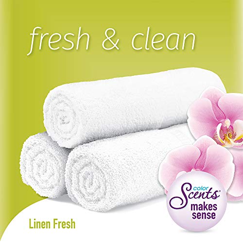 Color Scents - Medium Trash Bag, Drawstring - 8 Gallon Trash Bags, 200 Count - Kitchen Trash Bags, Scented Garbage Bag, Silver Bags in Linen Fresh Scent. (8 Packs of 25 Count)