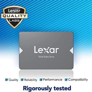 Lexar NS100 256GB 2.5” SATA III Internal SSD, Solid State Drive, Up To 520MB/s Read (LNS100-256RBNA)