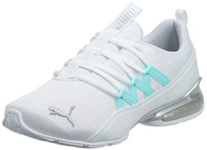 puma women's riaze prowl, puma white-gulf stream, 9