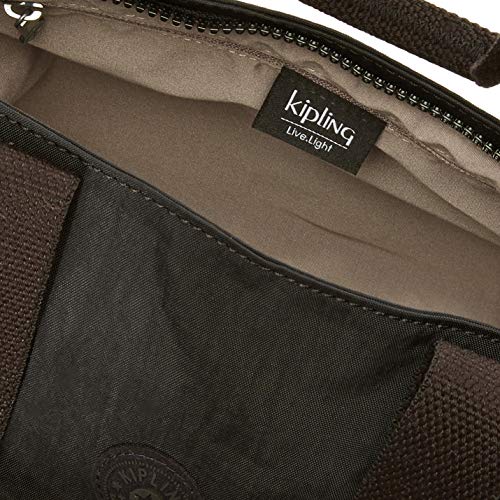 Kipling Women's Asseni Mini Tote, Compact Lightweight Everyday Purse, Nylon Shoulder Bag, Black Noir