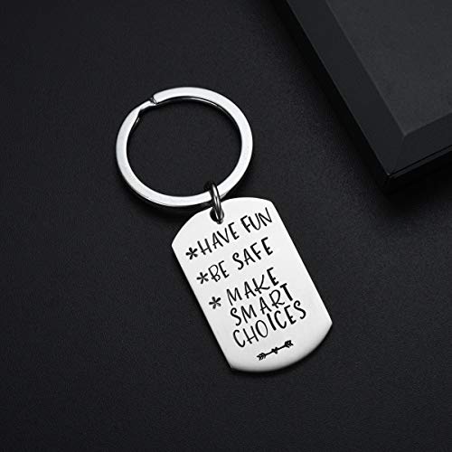 Graduation Gifts Teenage Driver Keychain Personalized Sweet 16 Birthday Drive Safe Have Fun Teen Gift