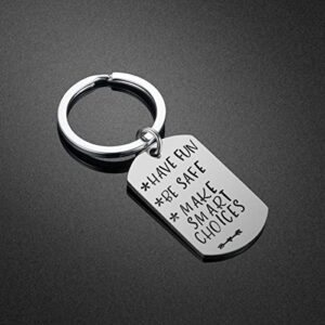 Graduation Gifts Teenage Driver Keychain Personalized Sweet 16 Birthday Drive Safe Have Fun Teen Gift