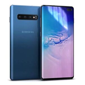 SAMSUNG Galaxy S10+ Plus 128GB+8GB RAM SM-G975F/DS Dual Sim 6.4" LTE Factory Unlocked Smartphone International Model No-Warranty (Prism Blue)