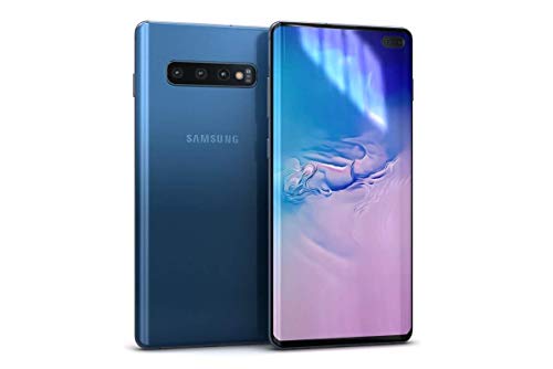 SAMSUNG Galaxy S10+ Plus 128GB+8GB RAM SM-G975F/DS Dual Sim 6.4" LTE Factory Unlocked Smartphone International Model No-Warranty (Prism Blue)