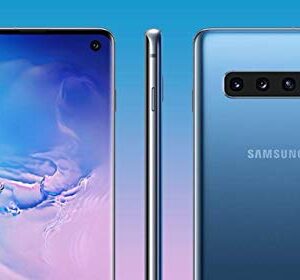 SAMSUNG Galaxy S10+ Plus 128GB+8GB RAM SM-G975F/DS Dual Sim 6.4" LTE Factory Unlocked Smartphone International Model No-Warranty (Prism Blue)