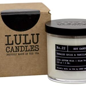 Lulu Candles | Jasmine & Lily | Luxury Scented Soy Jar Candle | Hand Poured in The USA | Highly Scented & Long Lasting- 6 Oz.