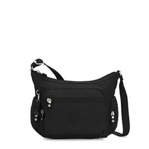 kipling women's gabbie small crossbody, lightweight everyday purse, casual shoulder bag, black noir