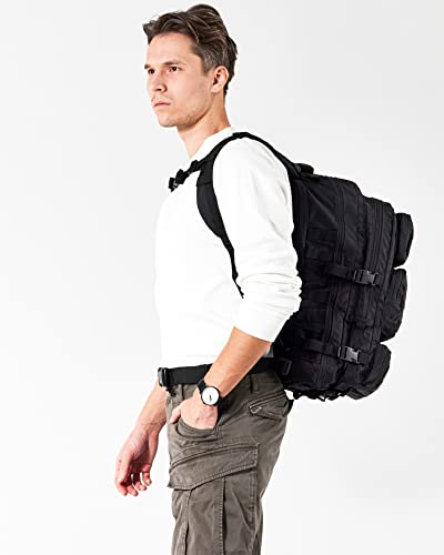 Falko Tactical Backpack - 2.4x Stronger Work & Military Backpack. Water Resistant and Heavy Duty Large Molle Backpack (50L)