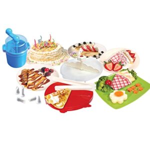 MI ALEGRIA CREPES FACTORY SET. MAKE REAL FRENCH STYLE CREPES. DECORATE, FILL AND CHOOSE YOUR FAVORITE TOPPINGS. SET INCLUDES 27 PIECES