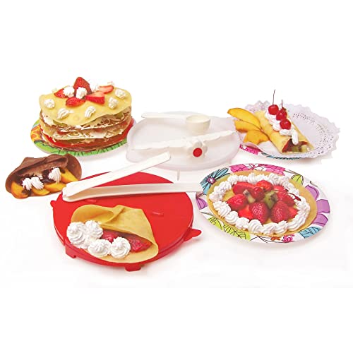 MI ALEGRIA CREPES FACTORY SET. MAKE REAL FRENCH STYLE CREPES. DECORATE, FILL AND CHOOSE YOUR FAVORITE TOPPINGS. SET INCLUDES 27 PIECES