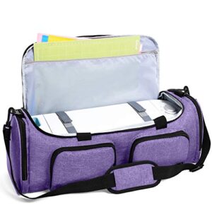 luxja bag compatible with cricut explore air (air2) and maker, carrying case compatible with cricut die-cut machine and accessories (bag only), purple