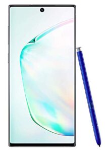 samsung galaxy note 10 factory unlocked cell phone with 256gb (u.s. warranty), aura glow (silver) note10