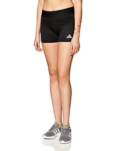 adidas women's alphaskin volleyball 4-inch short tights black/white m5