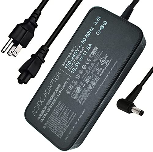 New Slim AC 230W Charger Fit for Asus ROG Zephyrus GX501 GL703 GX701 2S 3S GL504GS GM501 GX501VI GX501VI-XS75 GX501VI-XS74 GX501VI-GZ027T GX501VI-GZ043T GX501VI-GZ038T Laptop Power Supply Adapter Cord
