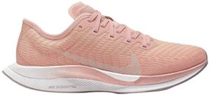 nike women's zoom pegasus turbo 2 running shoes (8, pink/grey/white)