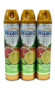 wizard the magic of fresh air freshener 10oz tropical citrus (package may vary) pack of 3