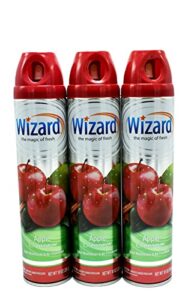 wizard the magic of fresh air freshener 10oz apple cinnamon pack of 3