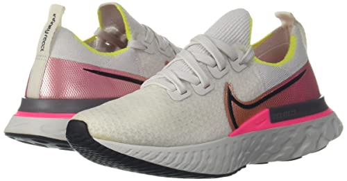 Nike React Infinity Run Flyknit Women's Running Shoe Platinum Tint/Black-Pink Blast Size 8.5