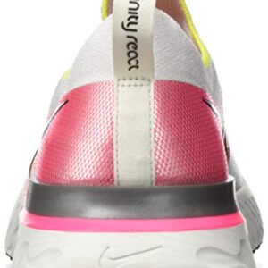 Nike React Infinity Run Flyknit Women's Running Shoe Platinum Tint/Black-Pink Blast Size 8.5