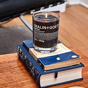 Malin + Goetz Leather Candle – Artisanal Leather Goods Aroma Fragrance, Natural Wax Blend, Modern & Traditional Scent, Vegan & Cruelty Free, Cotton Wick, Lasts 60 Hours